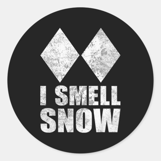 Sticker Rond Sentez le ski de neige en style libre diamant diff (Devant)