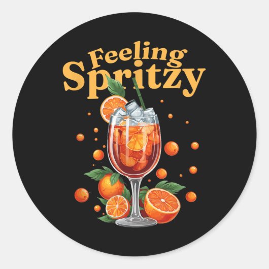 Sticker Rond Sentez Spritzy Tail Spritz Summer Drink Party (Devant)