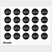 Sticker Rond Sentez vingt-deux cadeau de 22e anniversaire (Feuille)