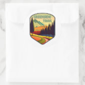 Sticker Rond Sentier Creekside Couleurs de l'Ohio (Sac)
