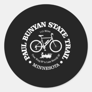 Sticker Rond Sentier d'État de Paul Bunyan Drôle de Randonnée p