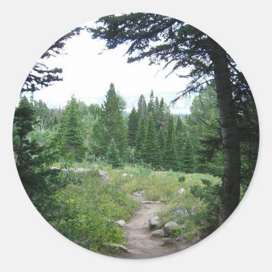 Sticker Rond Sentier Grand Teton (Devant)