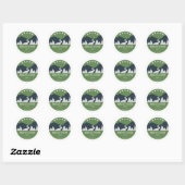 Sticker Rond Sentier Mason-Dixon (Feuille)