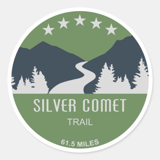 Sticker Rond Sentier Silver Comet Géorgie (Devant)