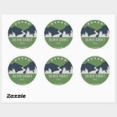 Sticker Rond Sentier Silver Comet Géorgie (Feuille)