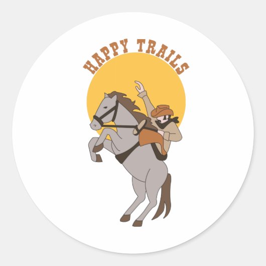 Sticker Rond Sentiers heureux (Devant)