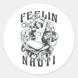 Sticker Rond Sentiment coquin - Voile Yacht Bateau Été Et B
