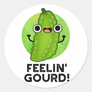 Sticker Rond Sentiment Gourd Amusant Sentiment Bon Pun Veggie