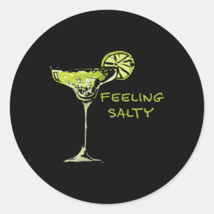 Sticker Rond Sentiment salé Cinco De Mayo Margarita drôle Mexiq