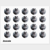 Sticker Rond Sentinelle au clair de lune (Feuille)