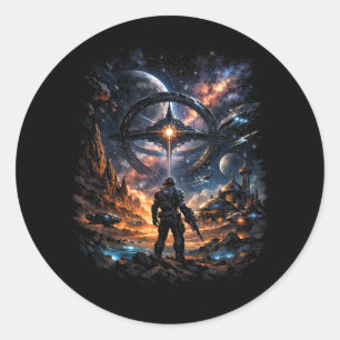 Sticker Rond Sentinelle de la Porte des Étoiles