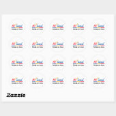 Sticker Rond Séoul Âne D'Asie (Feuille)