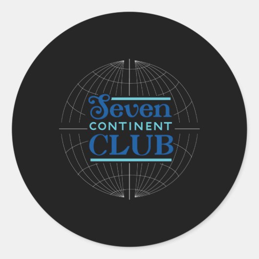 Sticker Rond Sept Club Continent Bleu (Devant)