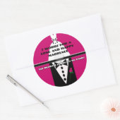 Sticker Rond Sept mots pour un mariage long et heureux (Enveloppe)