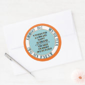 Sticker Rond Sept mots pour un mariage long et heureux (Enveloppe)