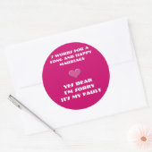 Sticker Rond Sept mots pour un mariage long et heureux (Enveloppe)