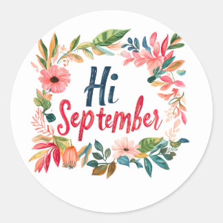 Sticker Rond Septembre Coloré