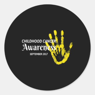 Sticker Rond Septembre de sensibilisation au cancer de l'enfant