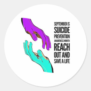 Sticker Rond Septembre Est Le Mois De Sensibilisation À La Prév