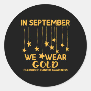 Sticker Rond Septembre Nous Portons Gold Enfhood Cancer Sensibi