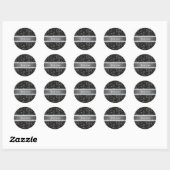 Sticker Rond Séquences et diamants noirs Faux (Feuille)