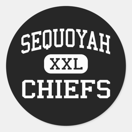 Sticker Rond Sequoyah - Chefs - Lycée - Canton de Géorgie (Devant)