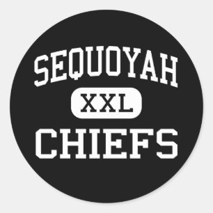 Sticker Rond Sequoyah - chefs - lycée - canton la Géorgie