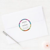 Sticker Rond Serape été | Mariage minimal (Enveloppe)