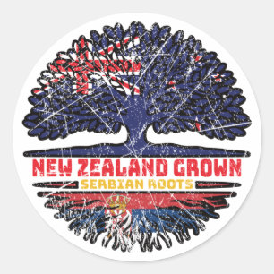 Sticker Rond Serbia Serbian