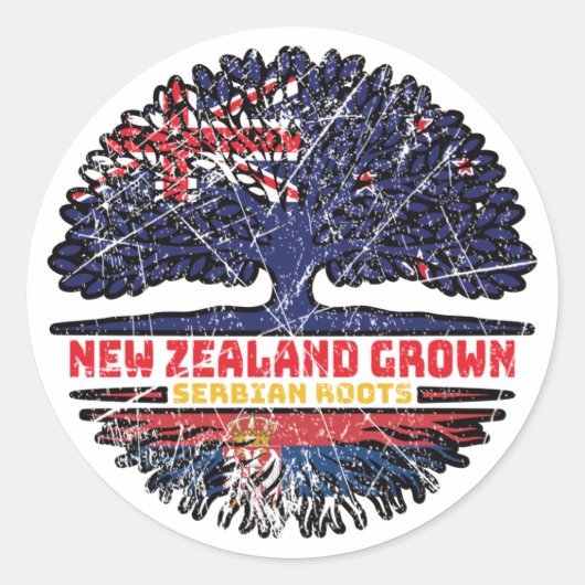 Sticker Rond Serbia Serbian (Devant)
