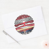 Sticker Rond Serbie Serbe Autriche Arbre (Enveloppe)