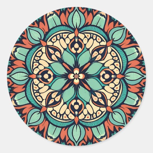 Sticker Rond Serene Bloom (Devant)