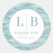 Sticker Rond Serene Blue Wave Oceanic (Devant)