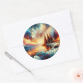 Sticker Rond Serene Nature : Artistère artisanale (Enveloppe)