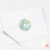 Sticker Rond Sérénité dans les formes Abstraites vertes (Enveloppe)