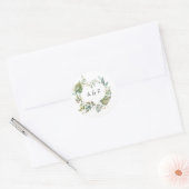Sticker Rond Sérénité Simplistic Greenery Mariage géométrique (Enveloppe)