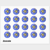 Sticker Rond Serenity Turtle (Feuille)
