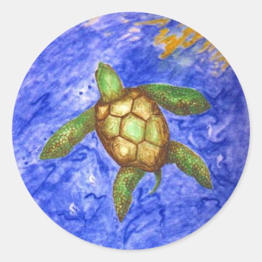Sticker Rond Serenity Turtle (Devant)