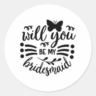 Sticker Rond Serez-Vous Ma Mariage Mariée Mariée Bac
