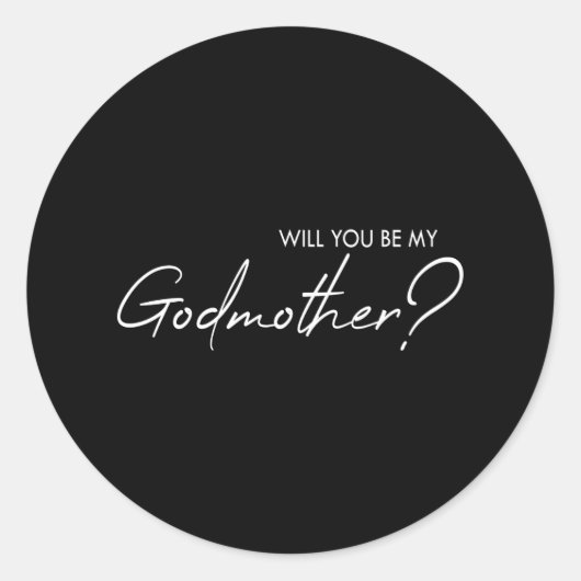 Sticker Rond Serez-vous ma marraine ? (Devant)