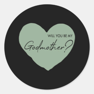 Sticker Rond Serez-vous ma marraine ?