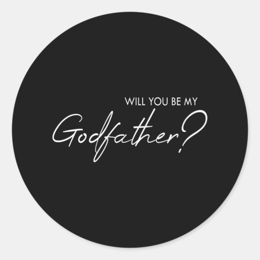 Sticker Rond Serez-vous mon parrain ? (Devant)
