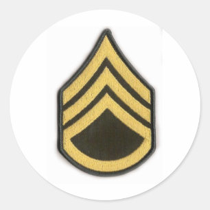 STICKER ROND SERGEANT DU PERSONNEL E-6