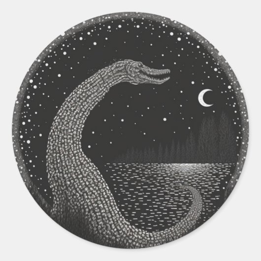 Sticker Rond Série Cryptid Monsters Midtravel (Devant)