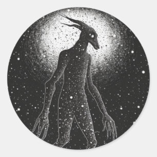 Sticker Rond Série Cryptid Monsters Midtravel