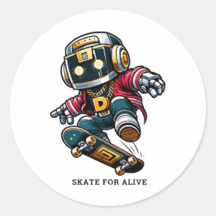 Sticker Rond Série de skate de style street