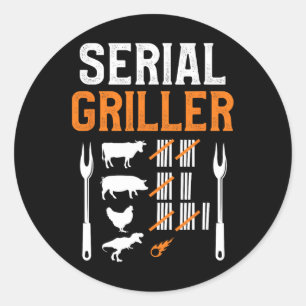 Sticker Rond Série Griller Bbq