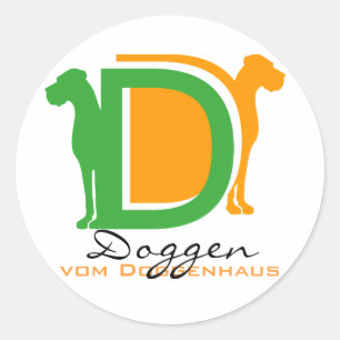 Sticker Rond série jaune DD Doggen