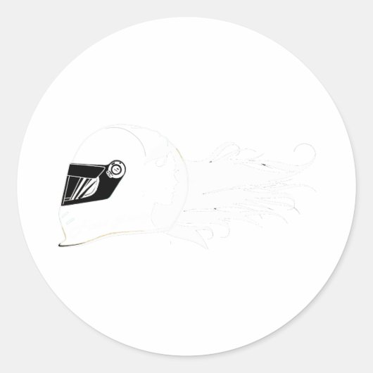 Sticker Rond Série rapide de filles (Devant)