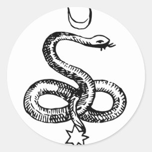 Sticker Rond Serpent